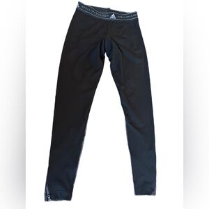 Stella McCartney x ADIDAS Black Legging with Logo Waistband Snake Skin Print Sma